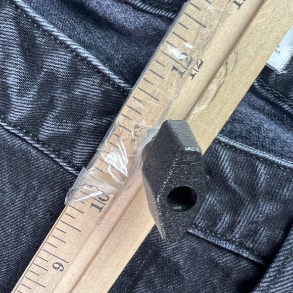 Abercrombie Fitch Jeans Womens 29x31* 90s Relaxed High Rise Black Denim Tag 28 L - Picture 15 of 16